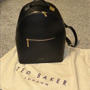 Ted Baker Black and Gold Backpack with Dust Bag